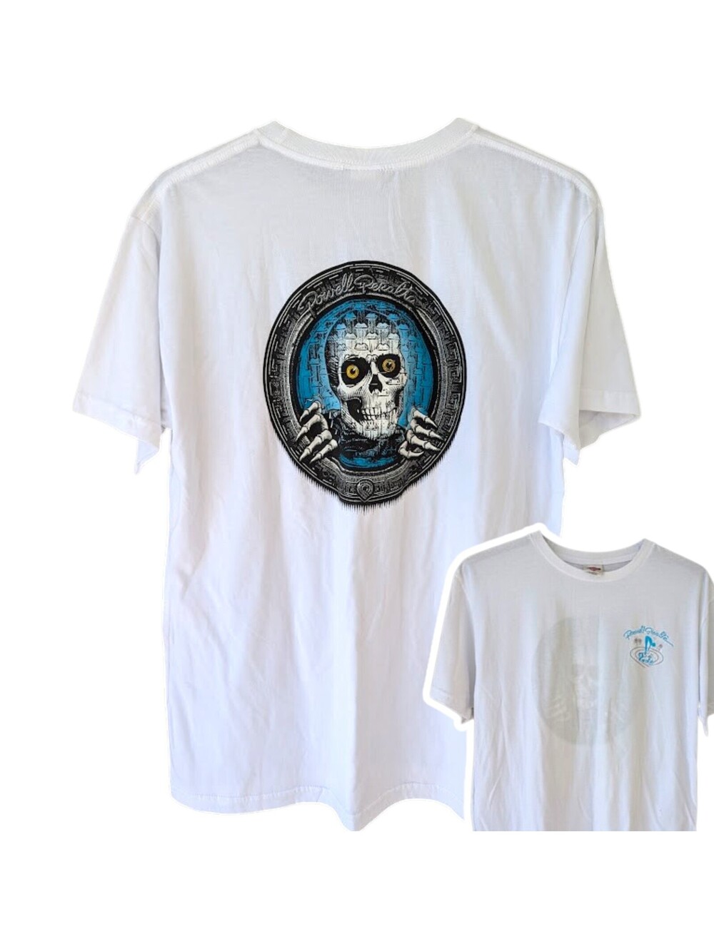 Vintage Y2K 90s Powell Peralta Skate Shirt Mens L NWOT Skull Pools Graphic Surf